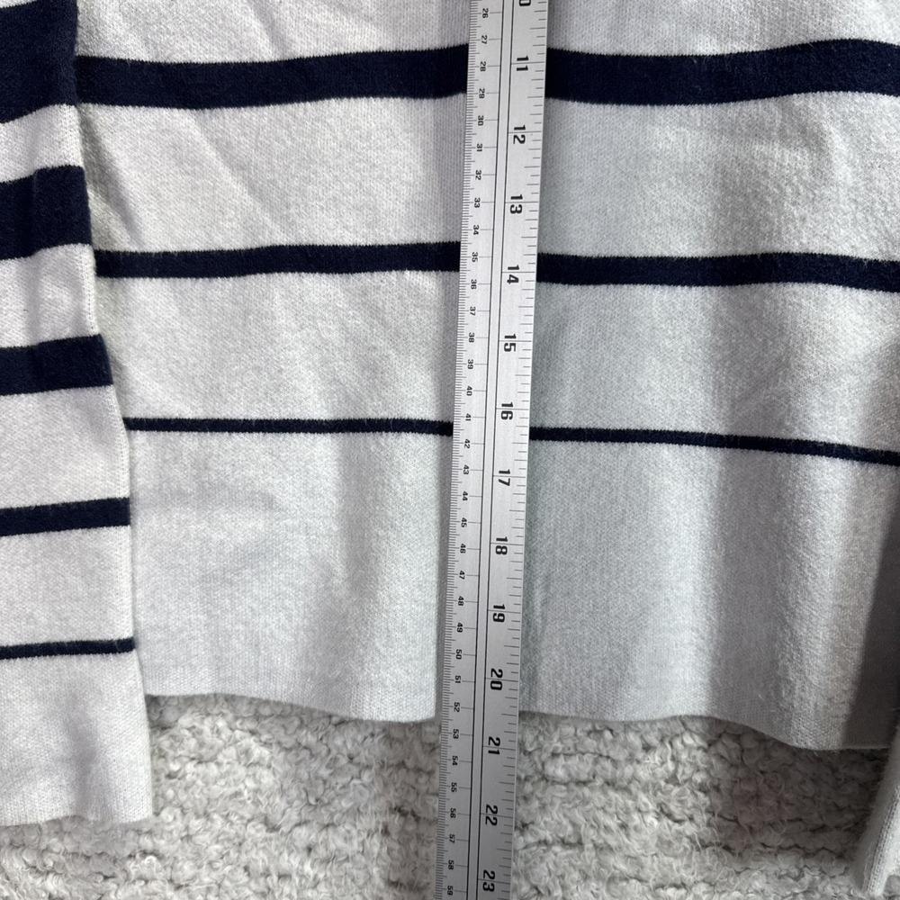 Anthropologie Maeve Women's Sweater M Striped Knit Pullover Navy White Soft Cozy - Picture 7 of 10